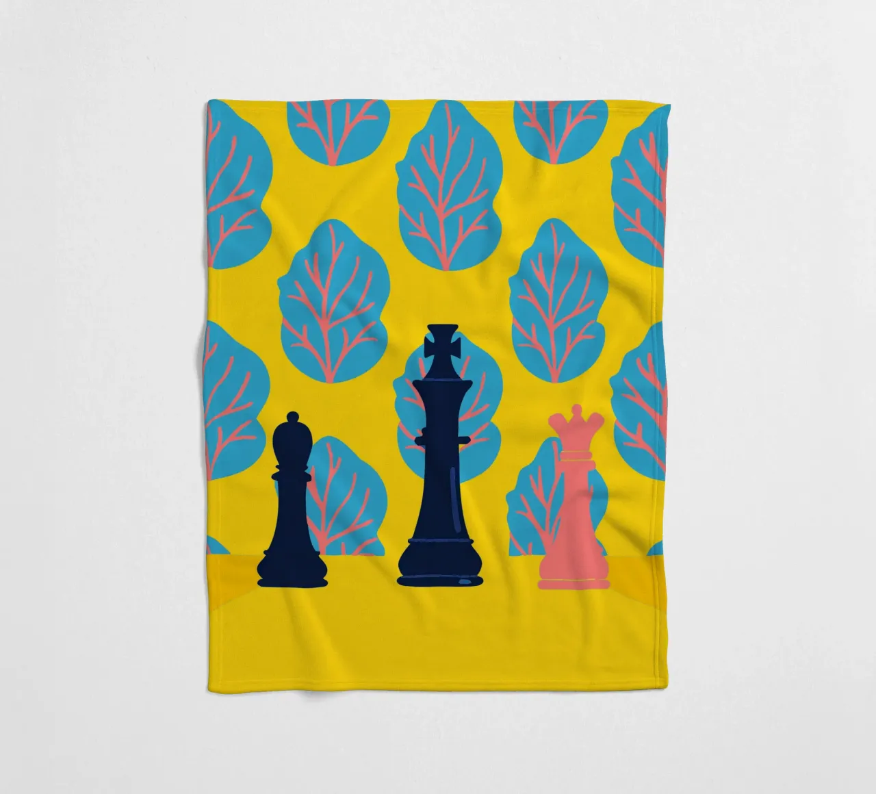 Chess Pattern fleece blanket by TODAY'S SHOP