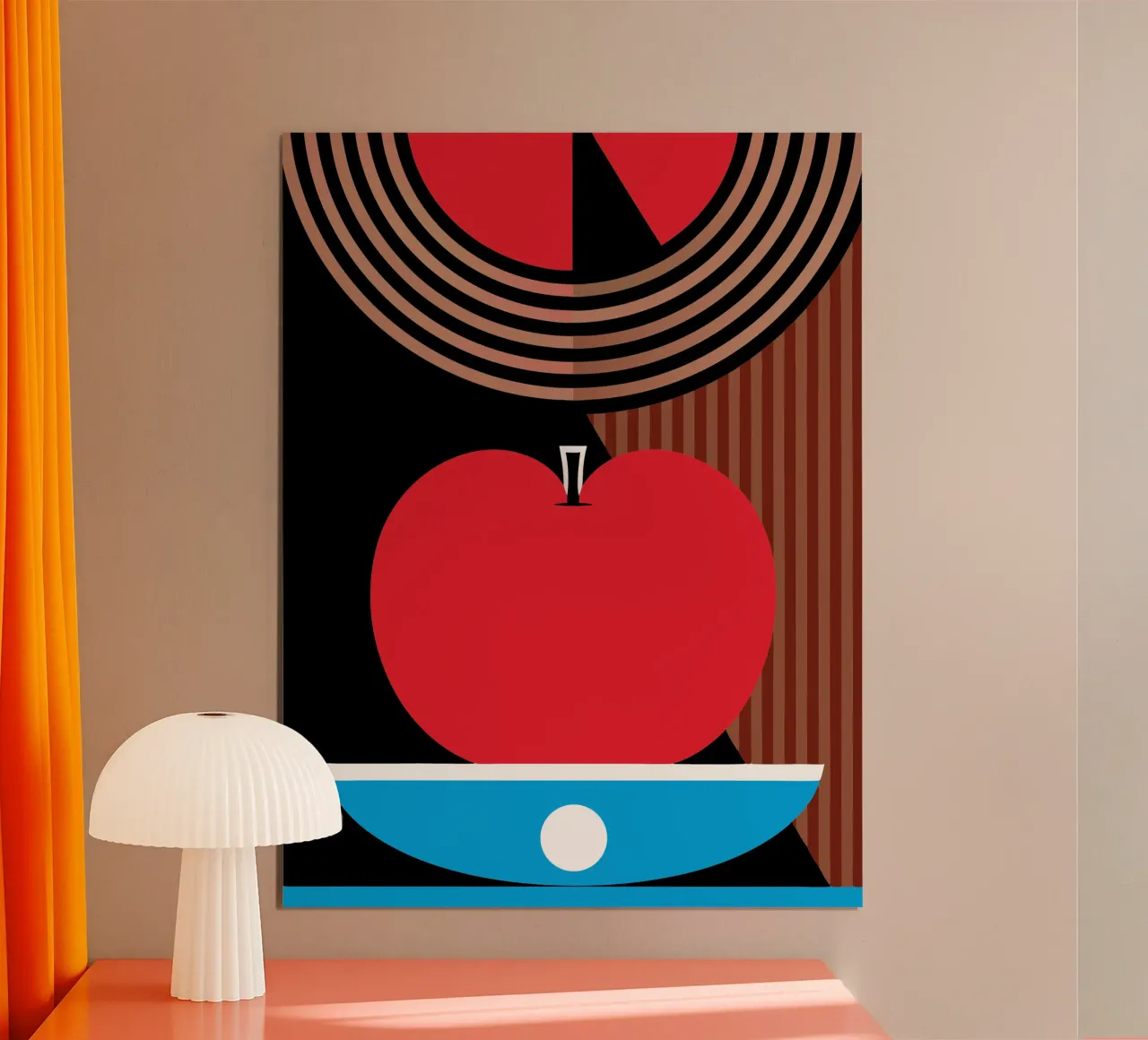Moderner Apfel Poster von LOOK DIFFERENT