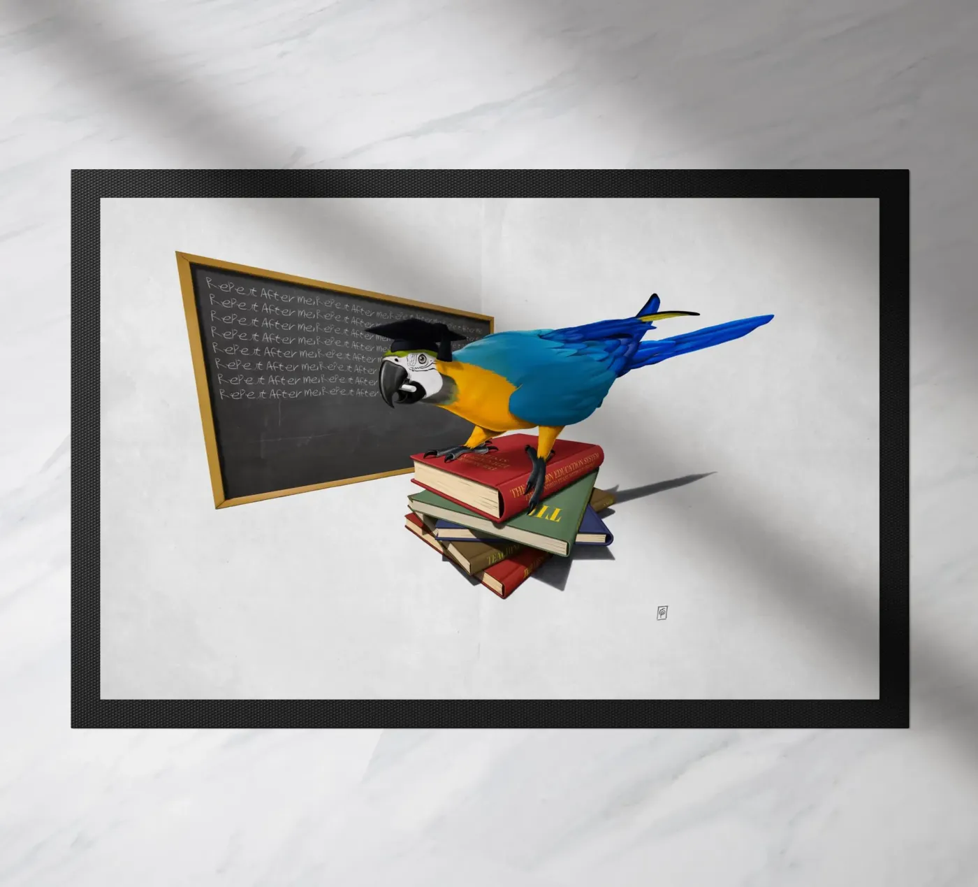 Repeat (Wordless) Fußmatte von Rob Art | Illustration