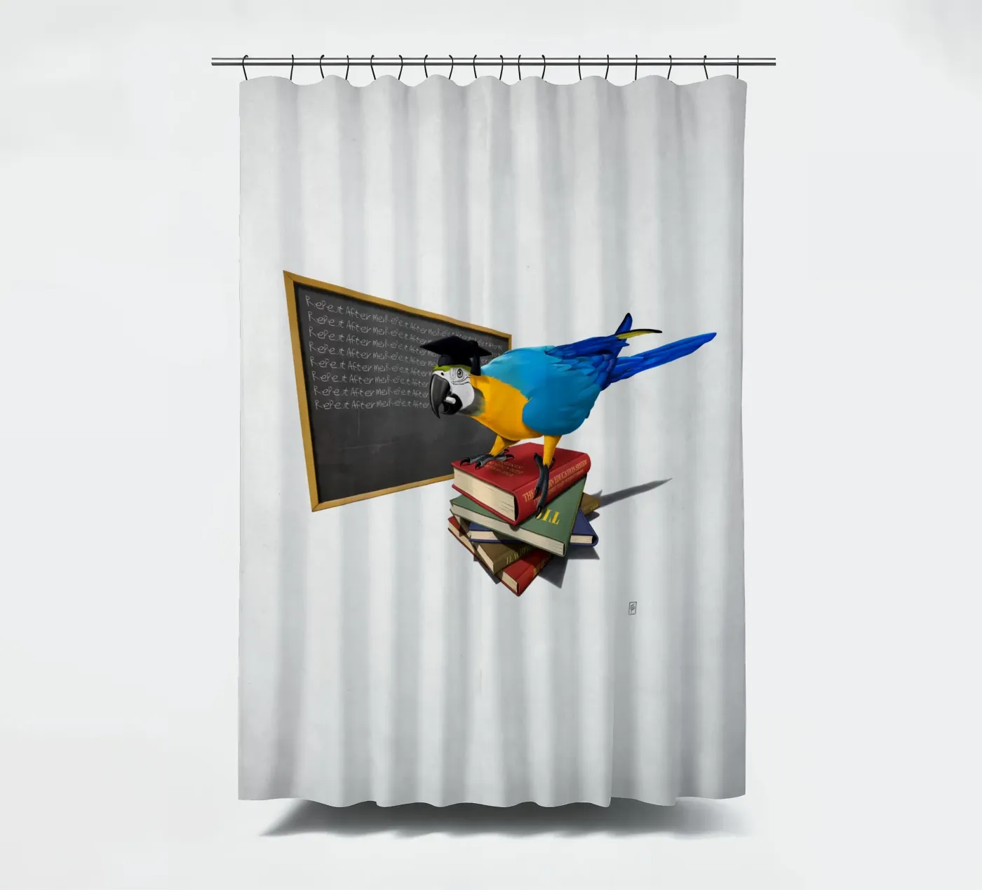 Repeat (Wordless) douchegordijn van Rob Art | Illustration