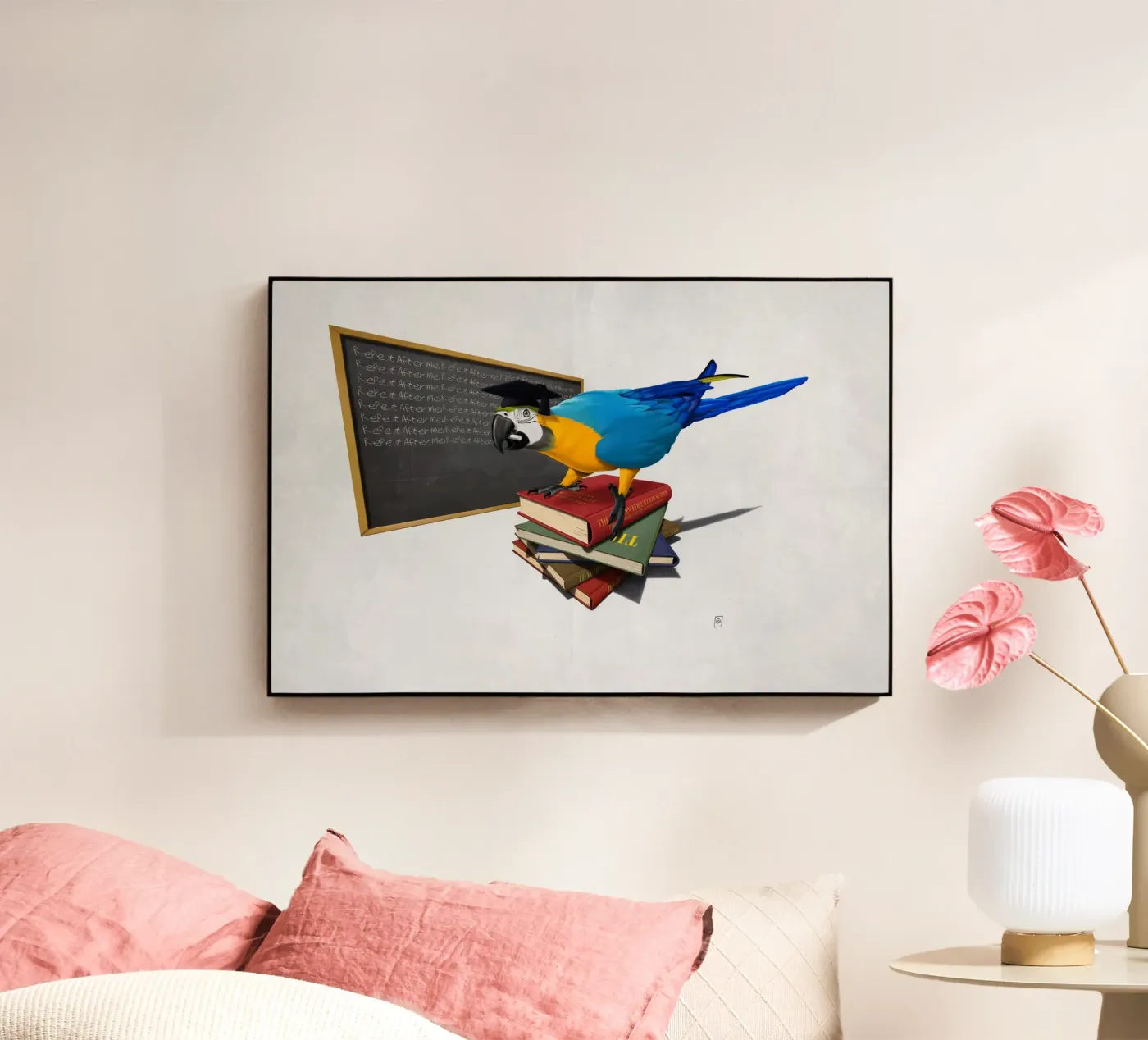 Repeat (Wordless) acryl van Rob Art | Illustration