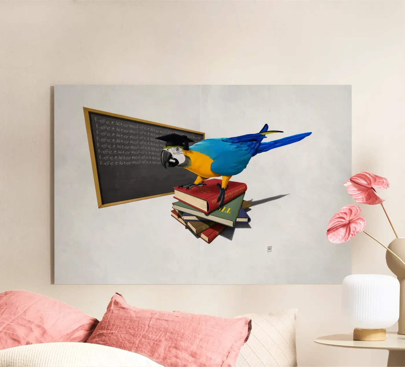Repeat (Wordless) acryl van Rob Art | Illustration
