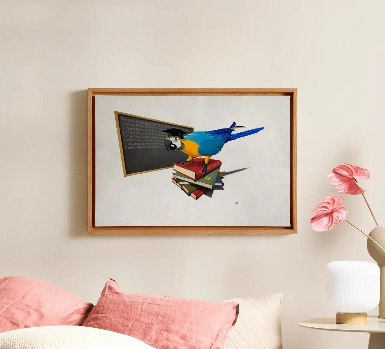 Repeat (Wordless) canvas van Rob Art | Illustration