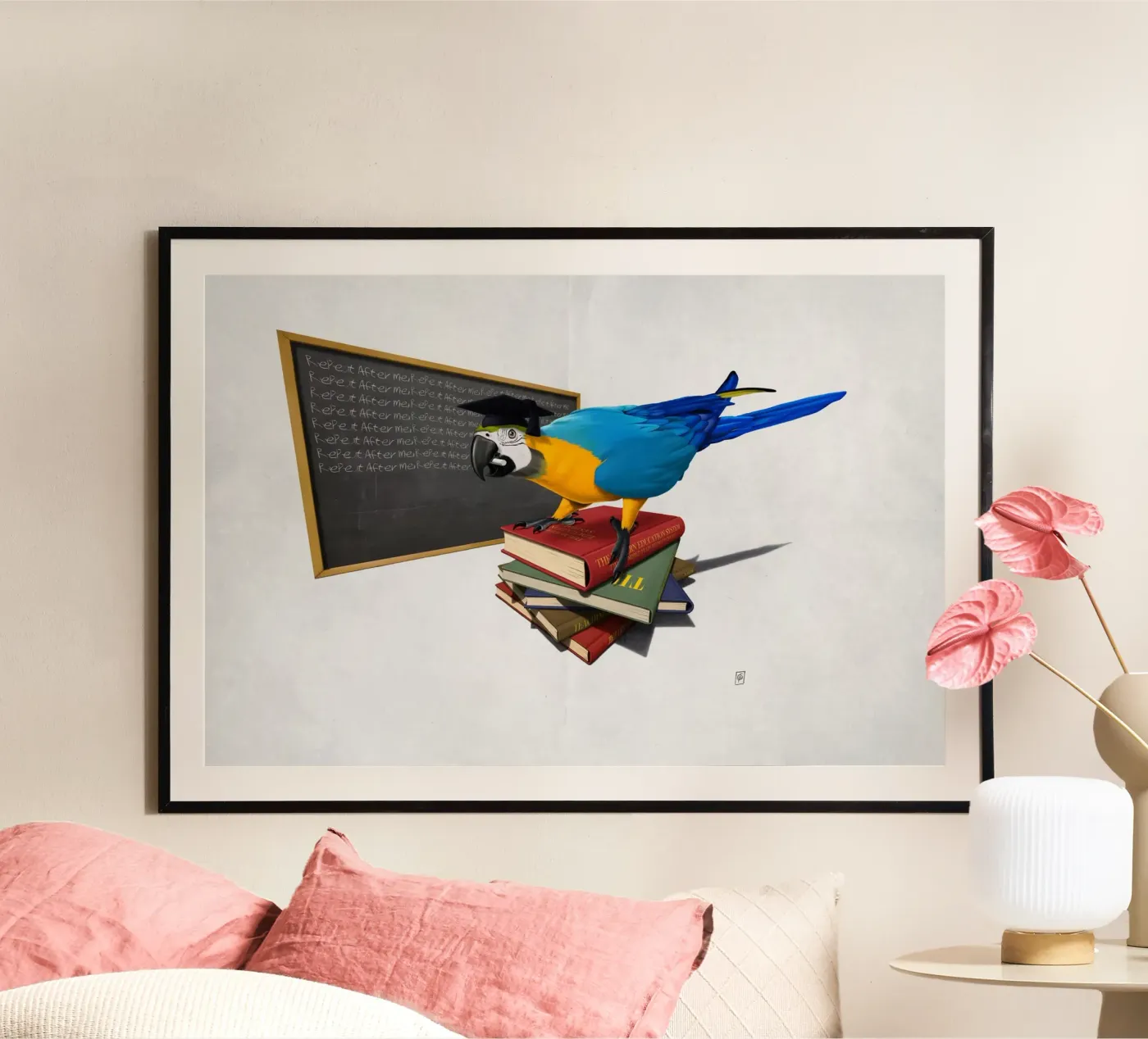 Repeat (Wordless) poster van Rob Art | Illustration