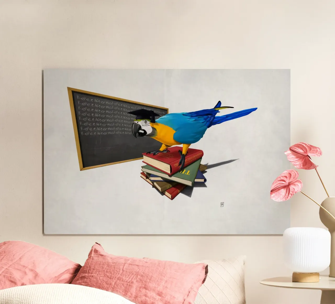 Repeat (Wordless) poster con telaio in plastica da Rob Art | Illustration