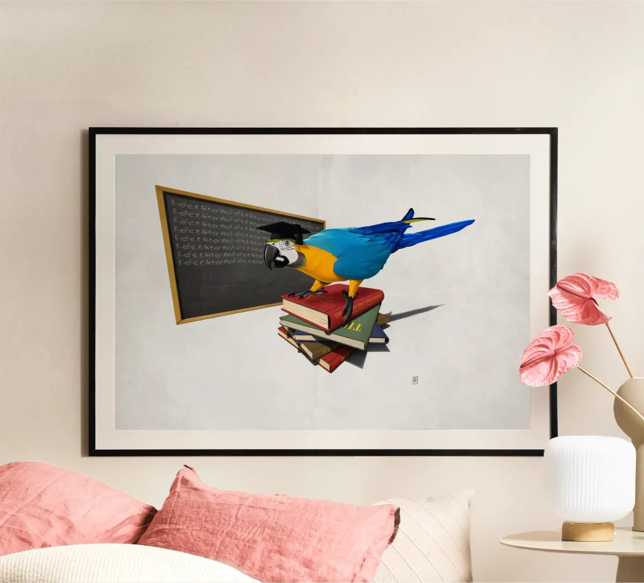 Repeat (Wordless) poster con telaio in plastica da Rob Art | Illustration