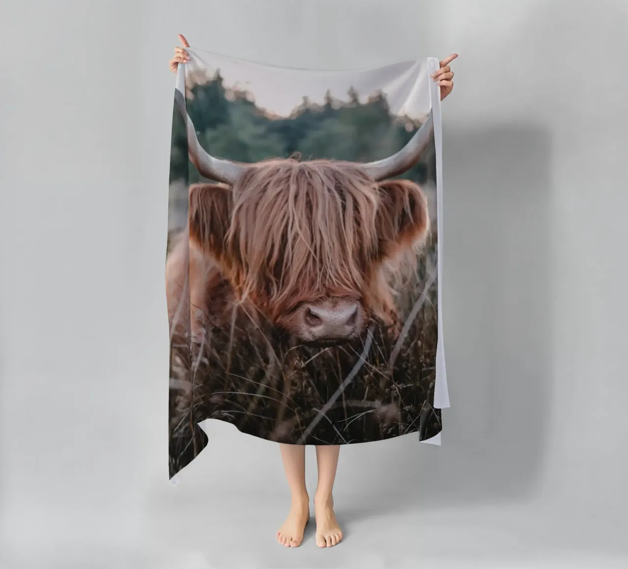 Highland Kuh toalla de playa de Sibbershusum