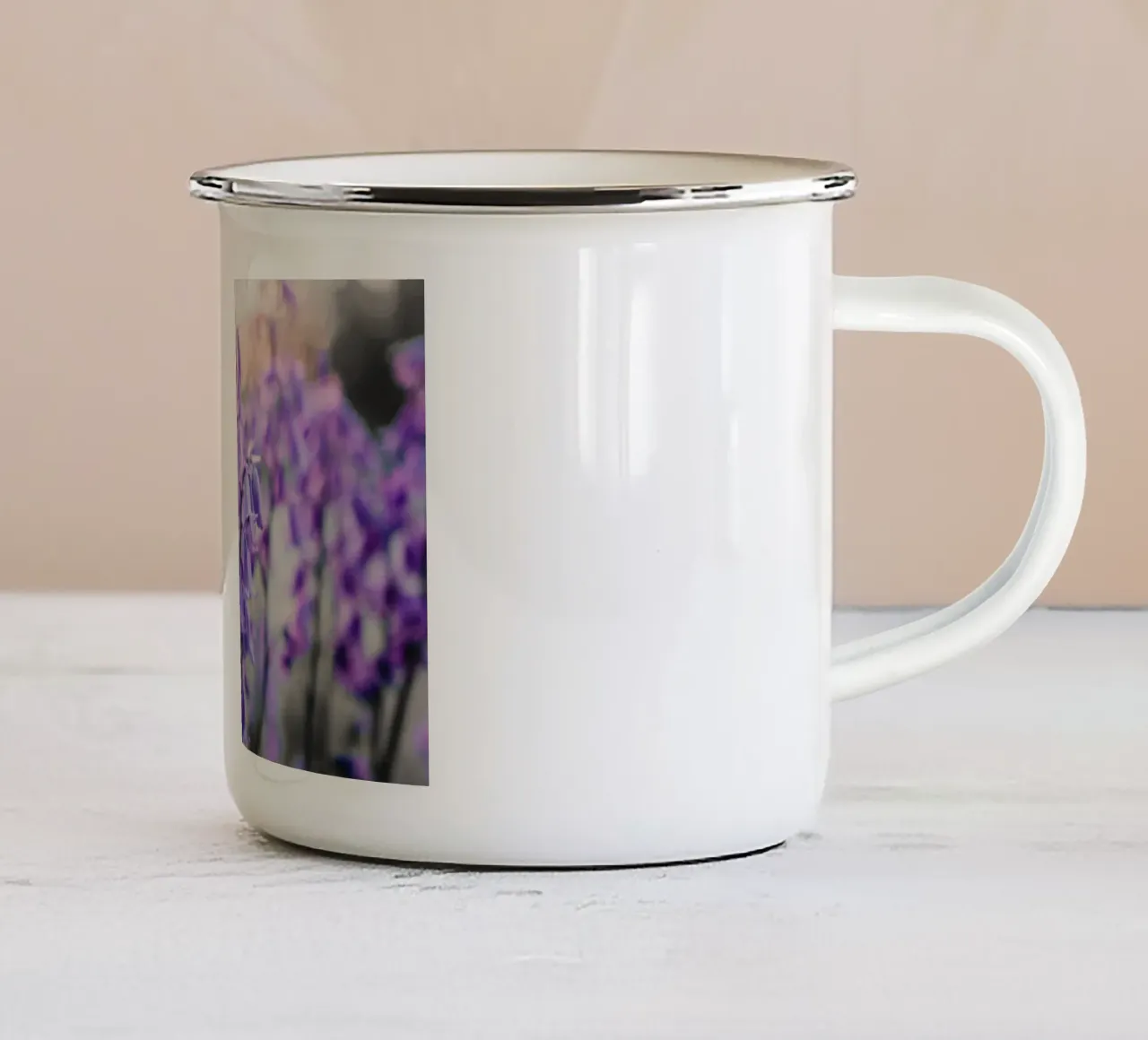 Purple flowers tazza in smalto da Sibbershusum