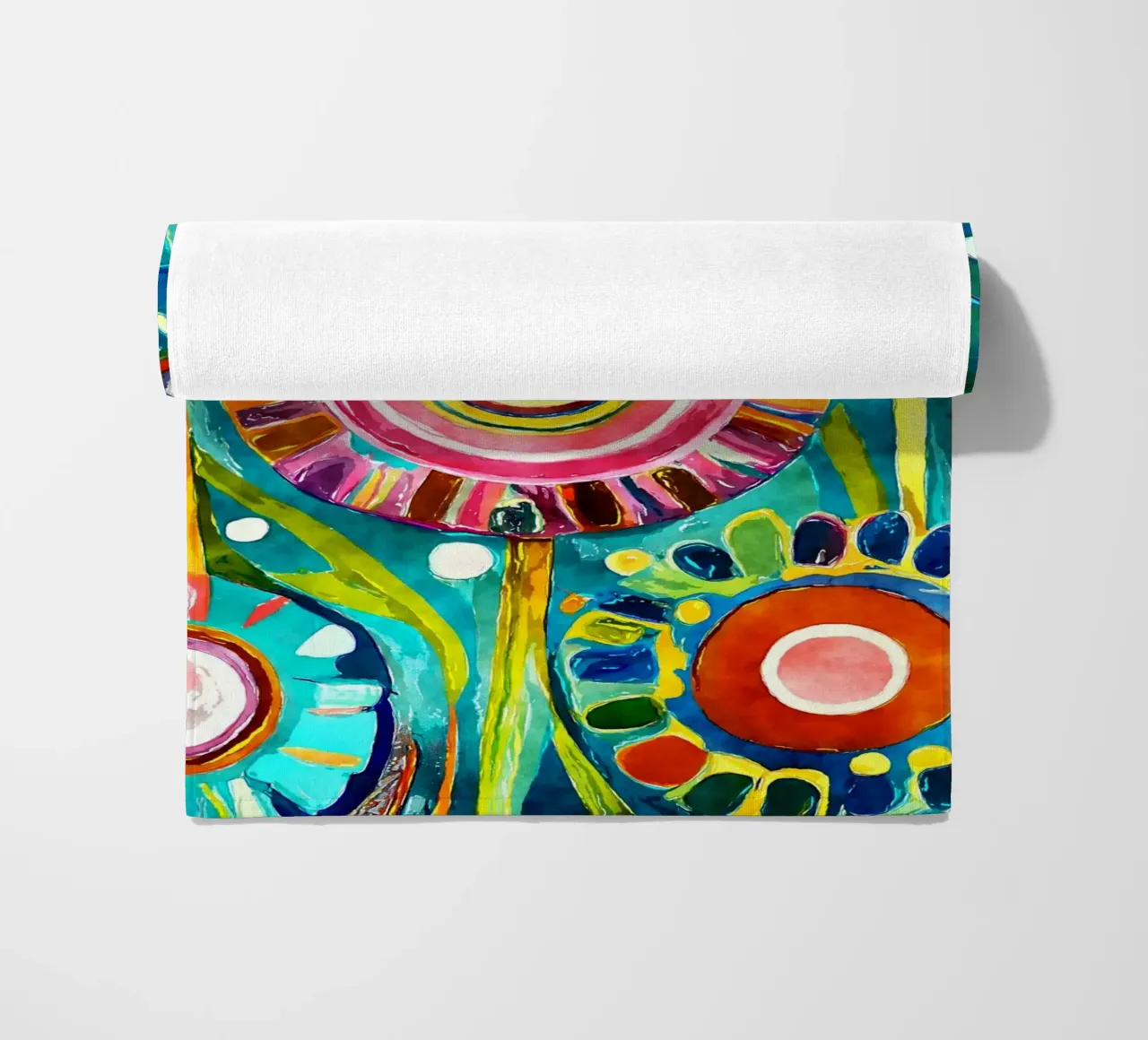 Funky Dandelions beach towel by Botanical Pattern House