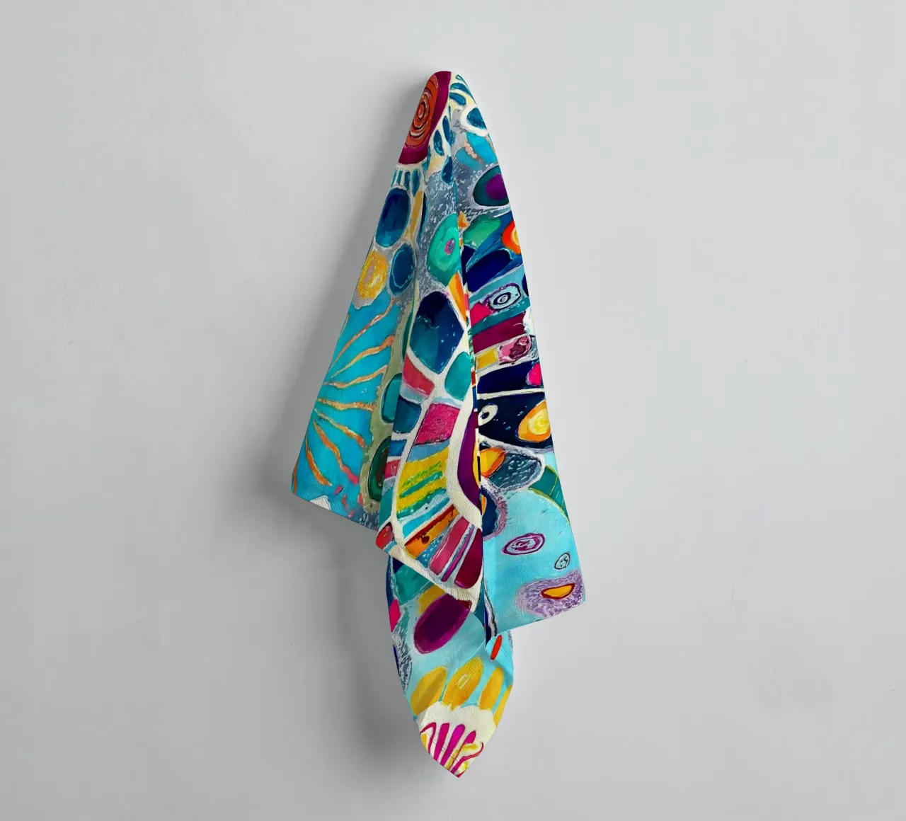 Funky Dandelions towel by Botanical Pattern House