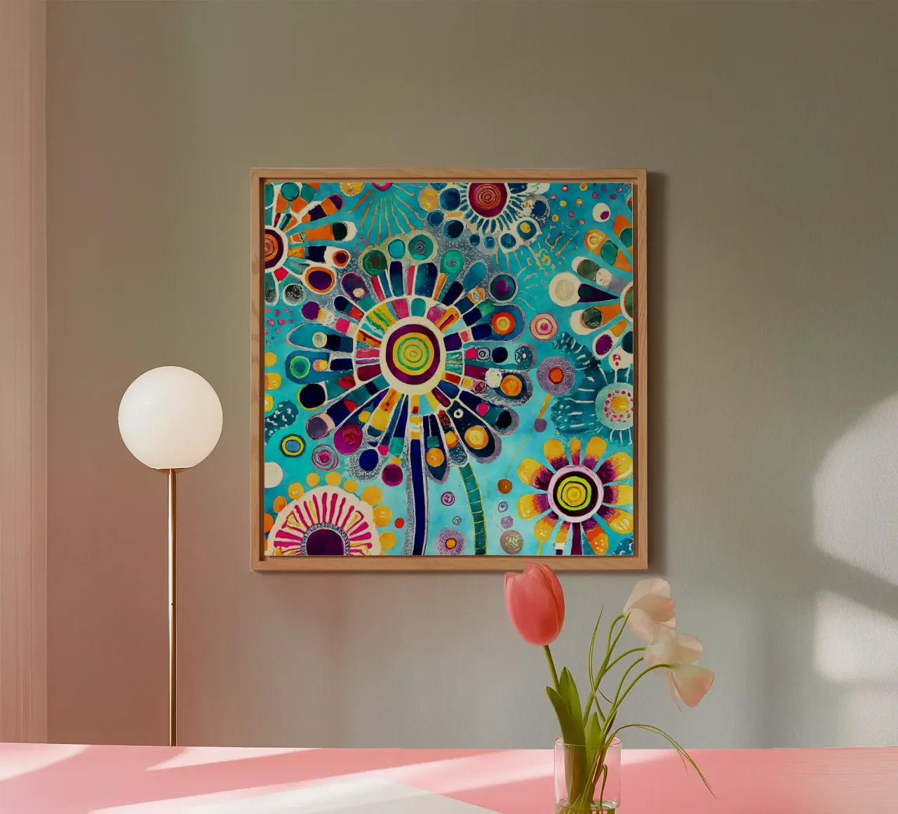 Funky Dandelions forex plate by Botanical Pattern House