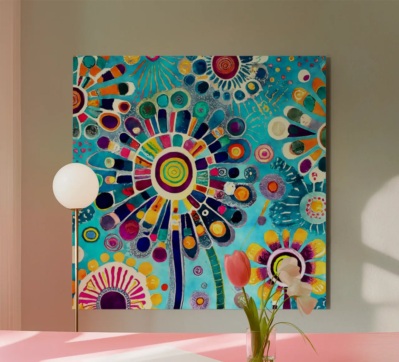 Funky Dandelions forex plate by Botanical Pattern House