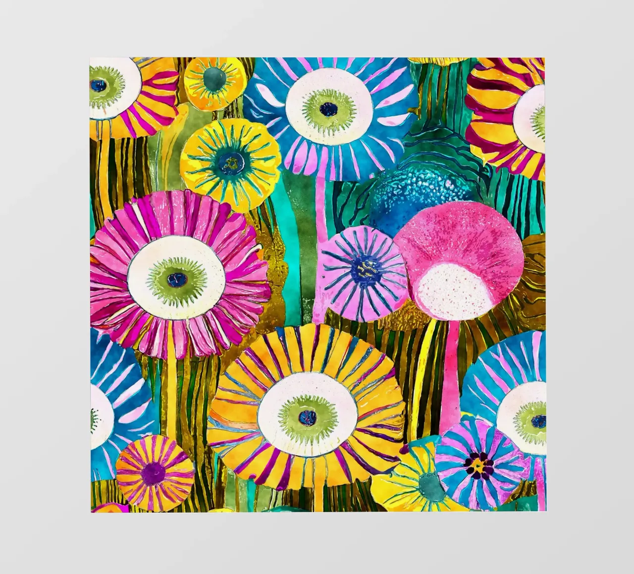 Denti di leone divertenti telo in pvc da Botanical Pattern House