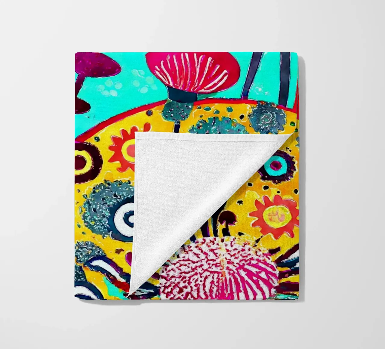 Funky Dandelions beach towel by Botanical Pattern House