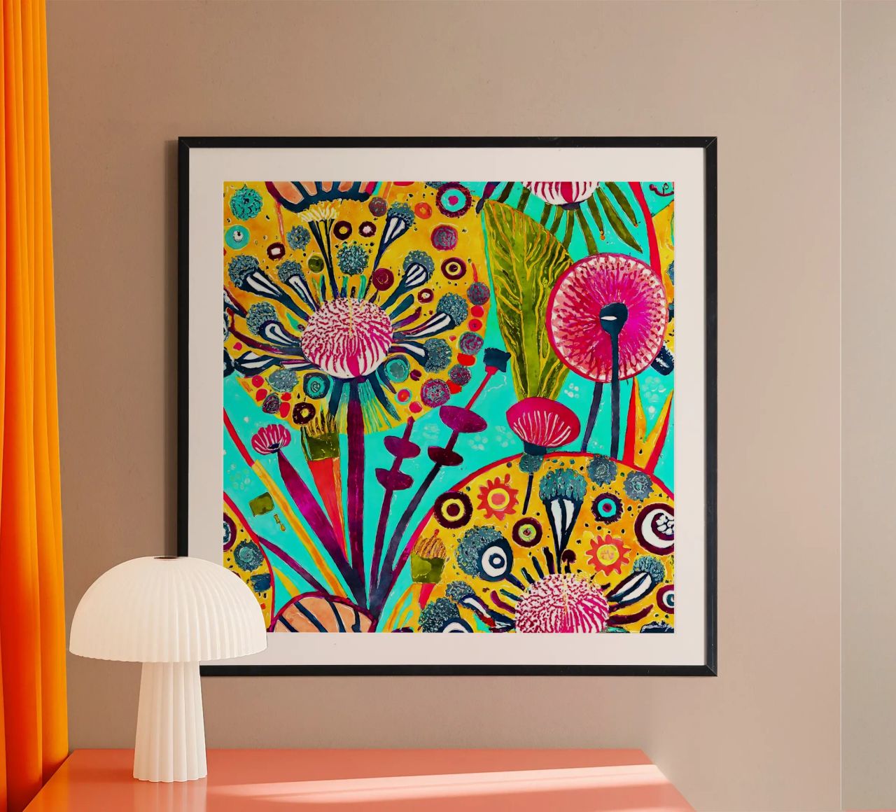 Pissenlits amusants poster de Botanical Pattern House