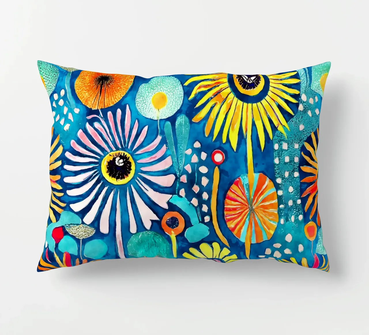 Funky Dandelions decorative cushion by Botanical Pattern House