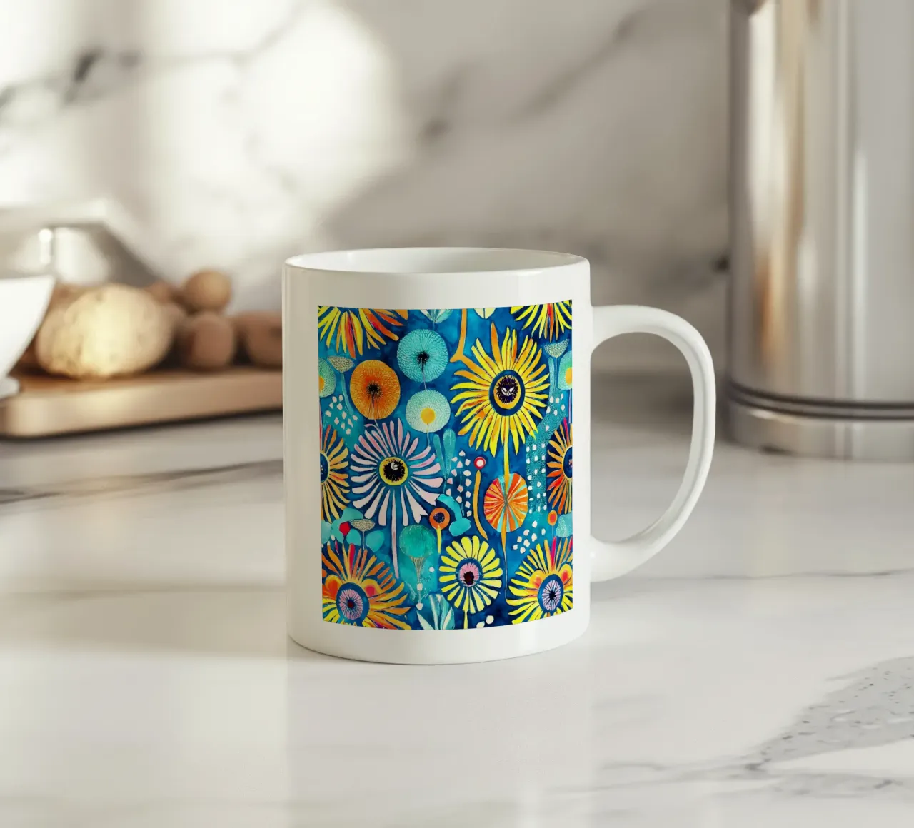 Denti di leone divertenti tazza in ceramica da Botanical Pattern House