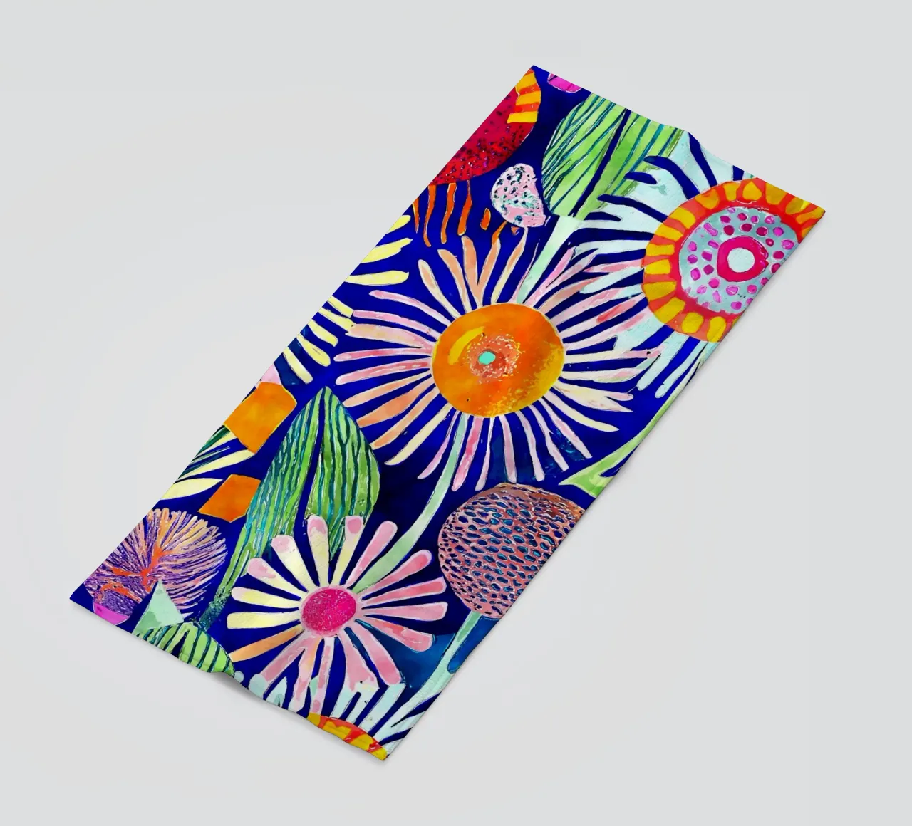Funky paardenbloemen strandhanddoek van Botanical Pattern House