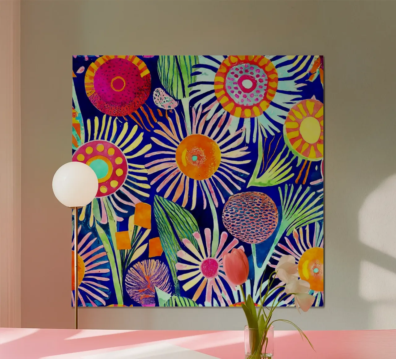 Funky Dandelions poster by Botanical Pattern House