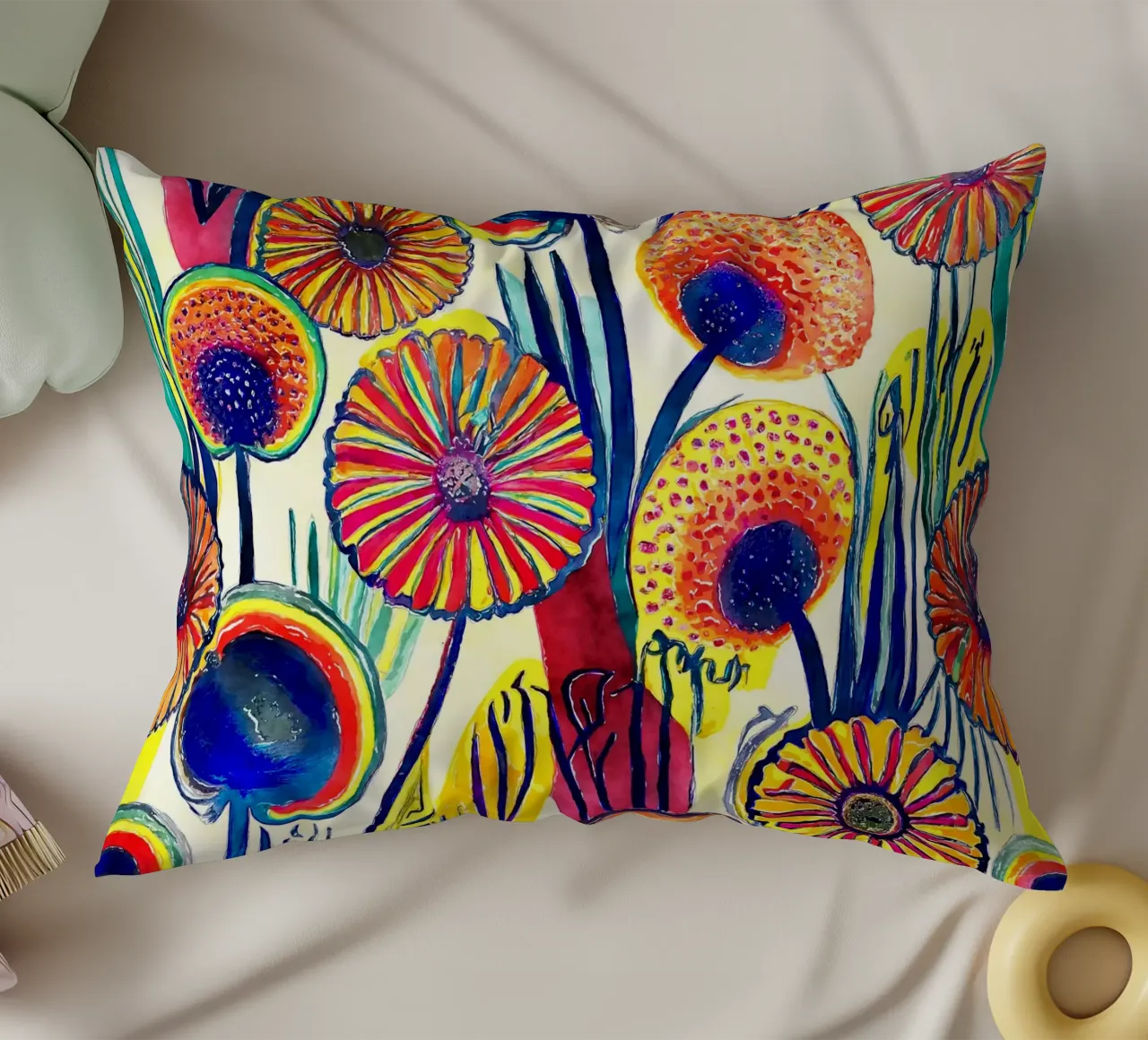 Denti di leone divertenti cuscino da Botanical Pattern House