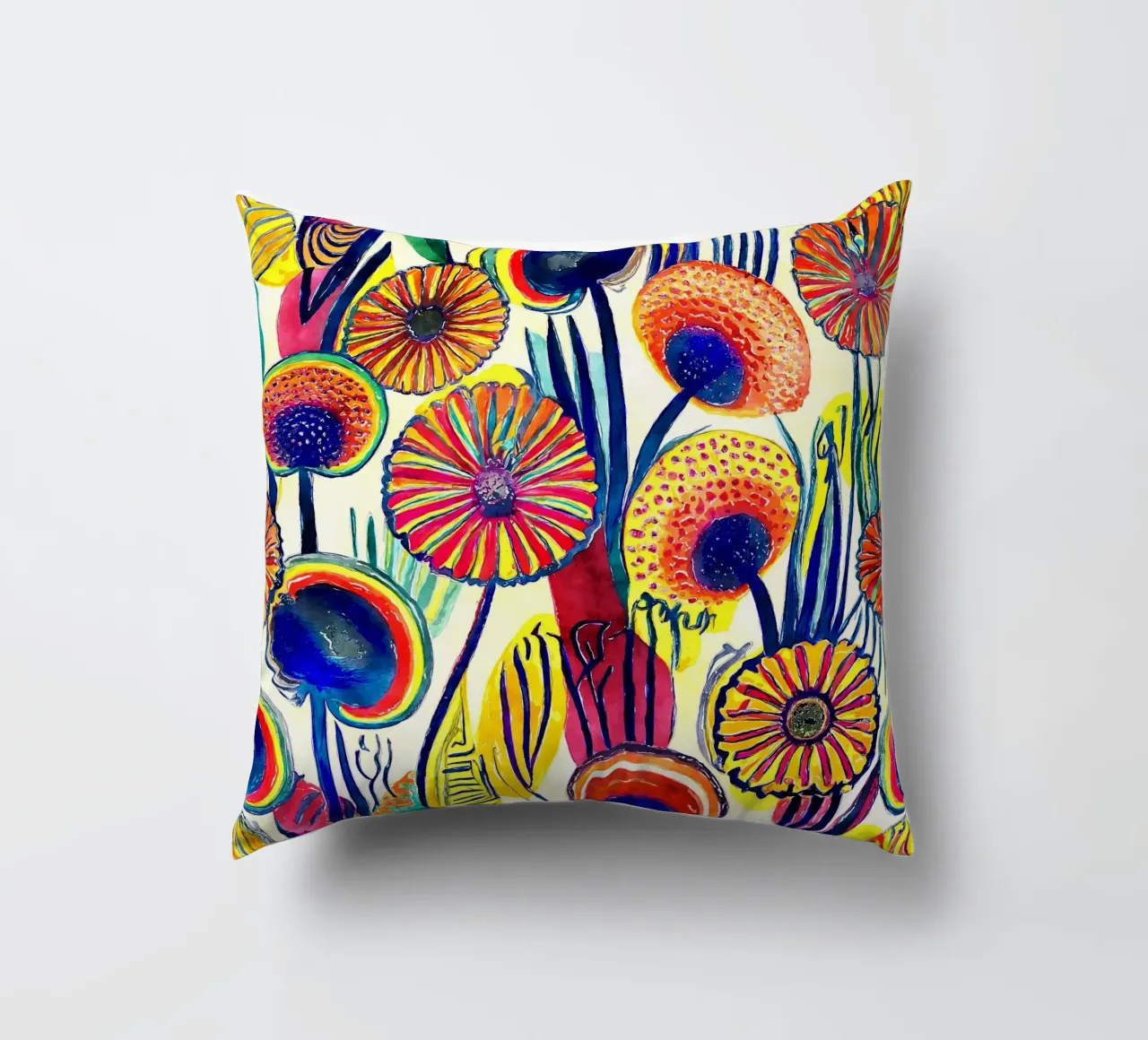 Denti di leone divertenti cuscino da Botanical Pattern House