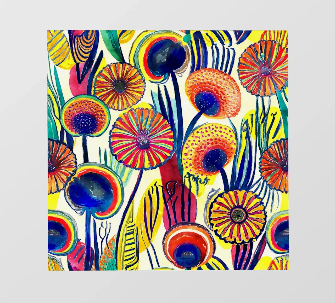 Denti di leone divertenti telo in pvc da Botanical Pattern House