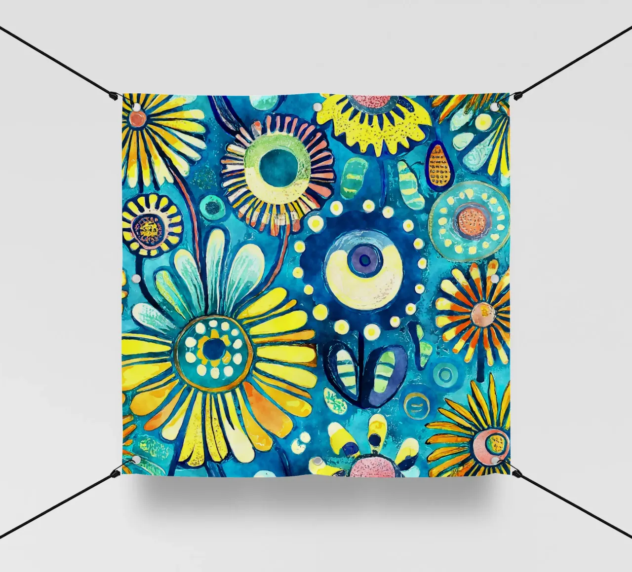 Denti di leone divertenti telo in pvc da Botanical Pattern House