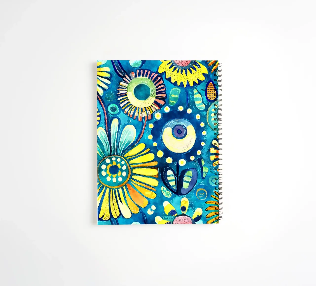 Funky Dandelions spiral notebook by Botanical Pattern House