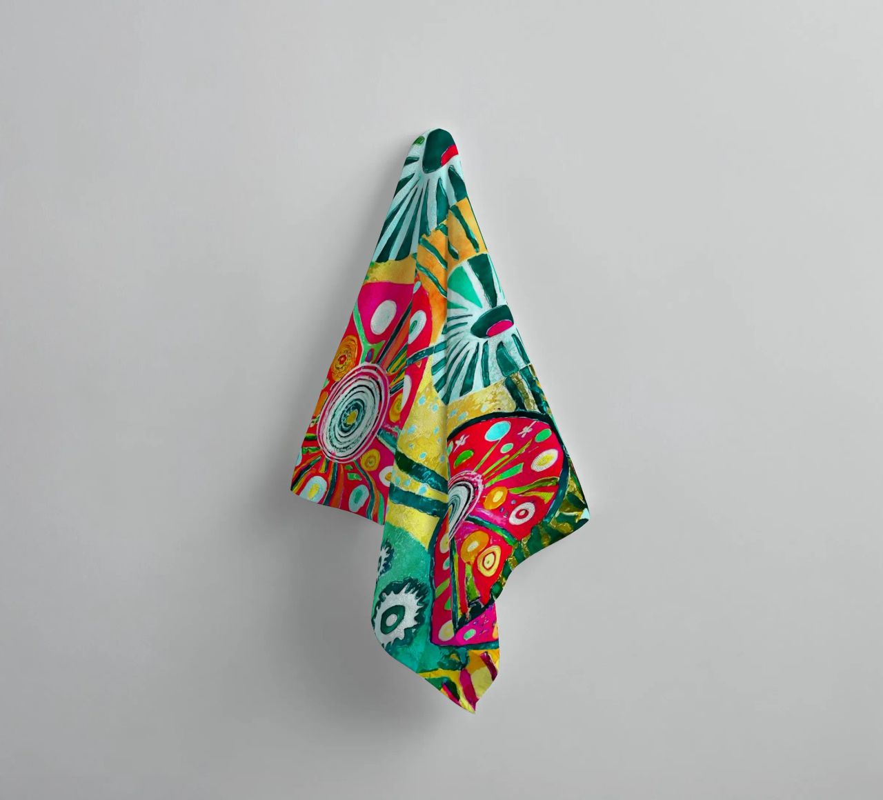 Funky Dandelions towel by Botanical Pattern House