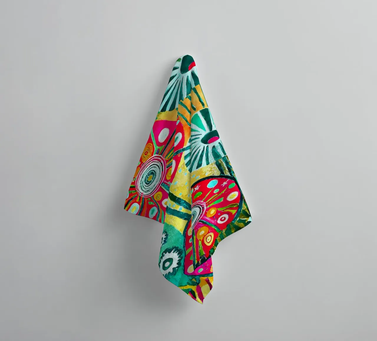 Funky paardenbloemen badhanddoek van Botanical Pattern House