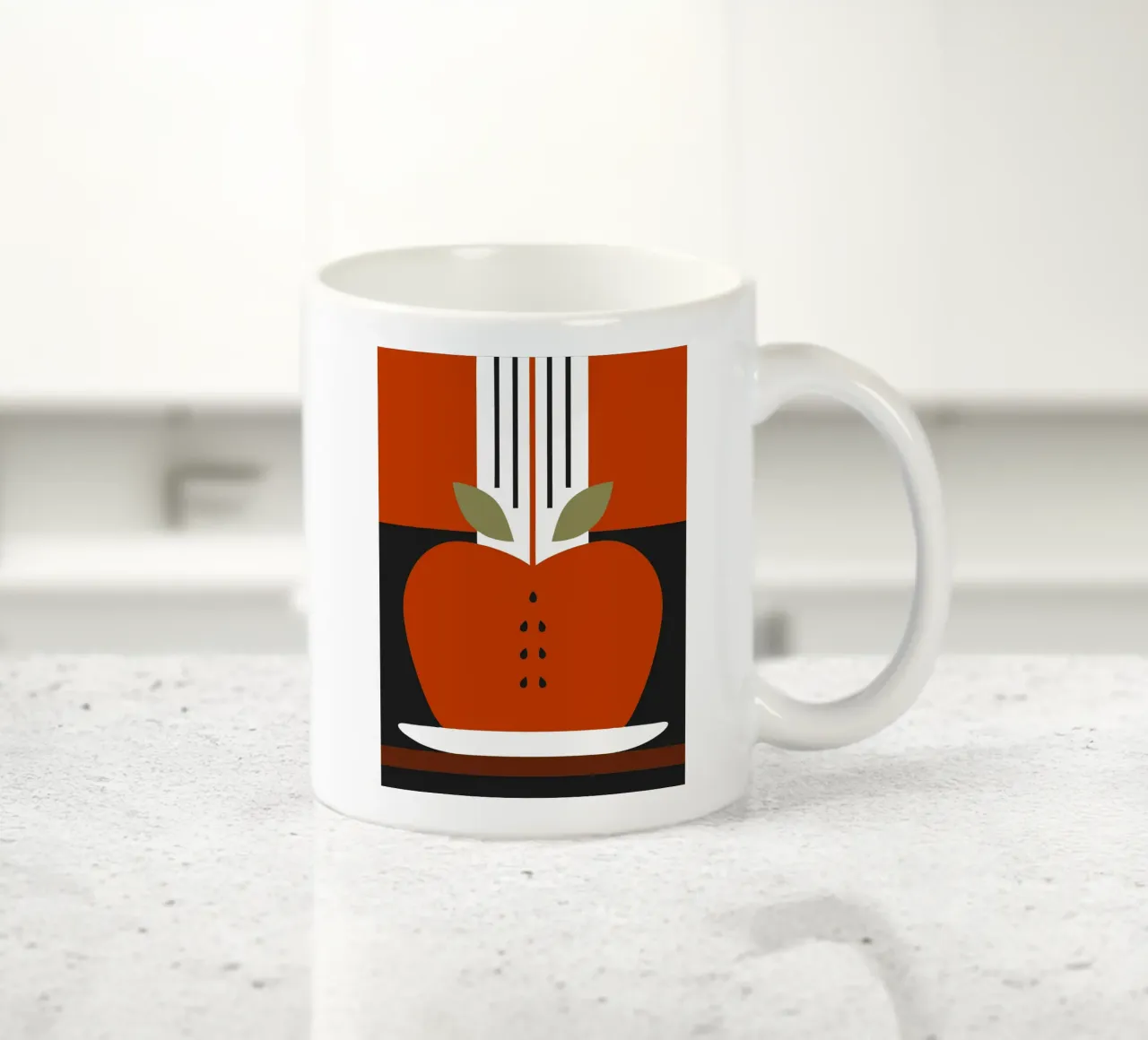 Moderner Apfel Keramik Tasse von LOOK DIFFERENT