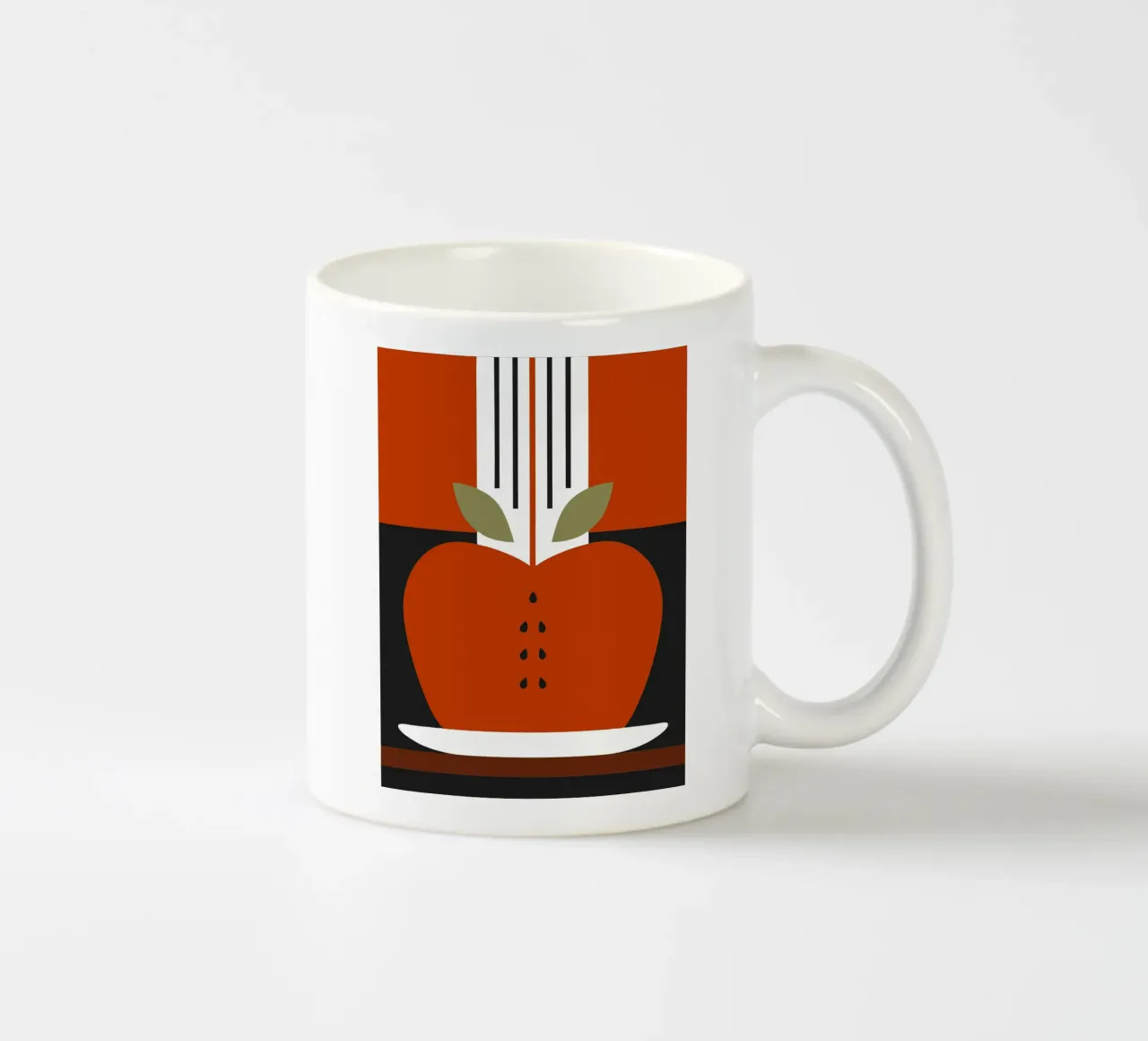 Moderner Apfel Keramik Tasse von LOOK DIFFERENT