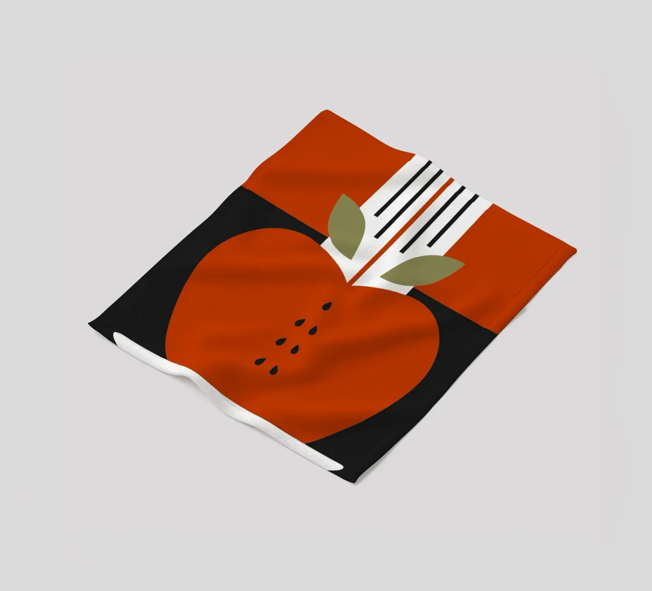 Moderner Apfel Fleecedecke von LOOK DIFFERENT