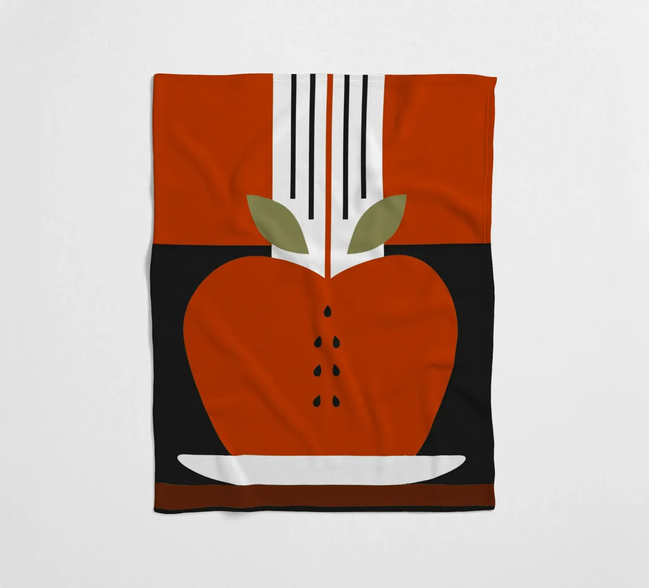 Moderner Apfel Fleecedecke von LOOK DIFFERENT