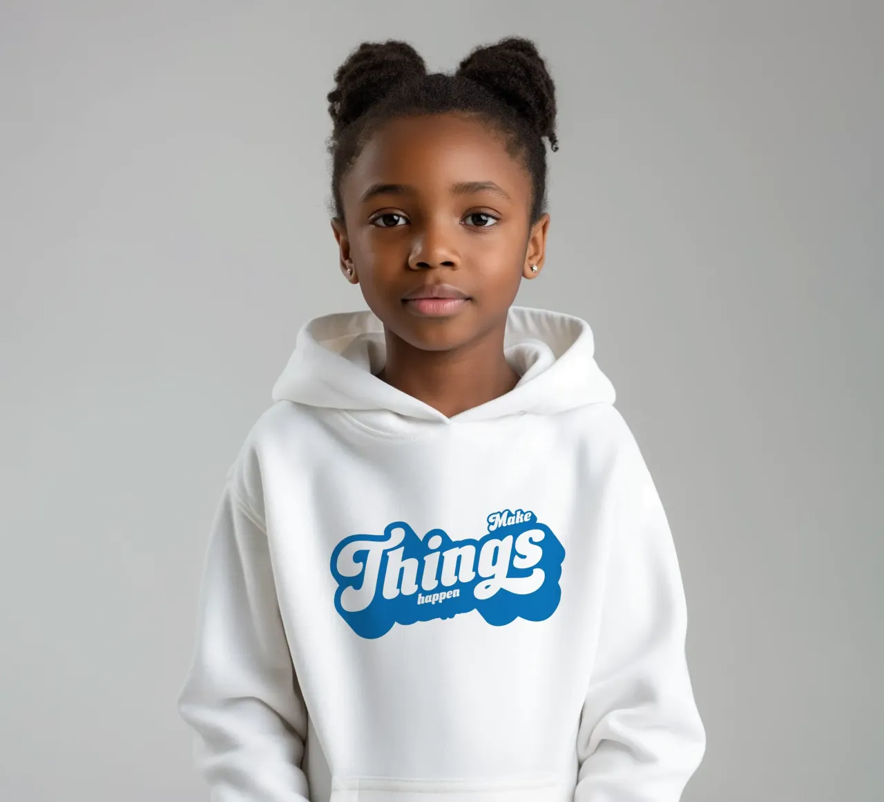 Make Things Happen kids hoodie by Gunawan Rb