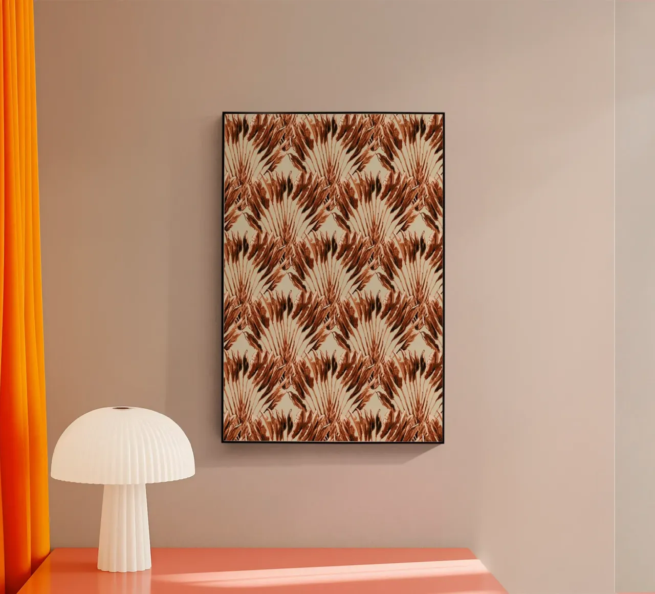 Madagascar Travellers Palm Terracotta Rood plexiglass da Femke Zwaan