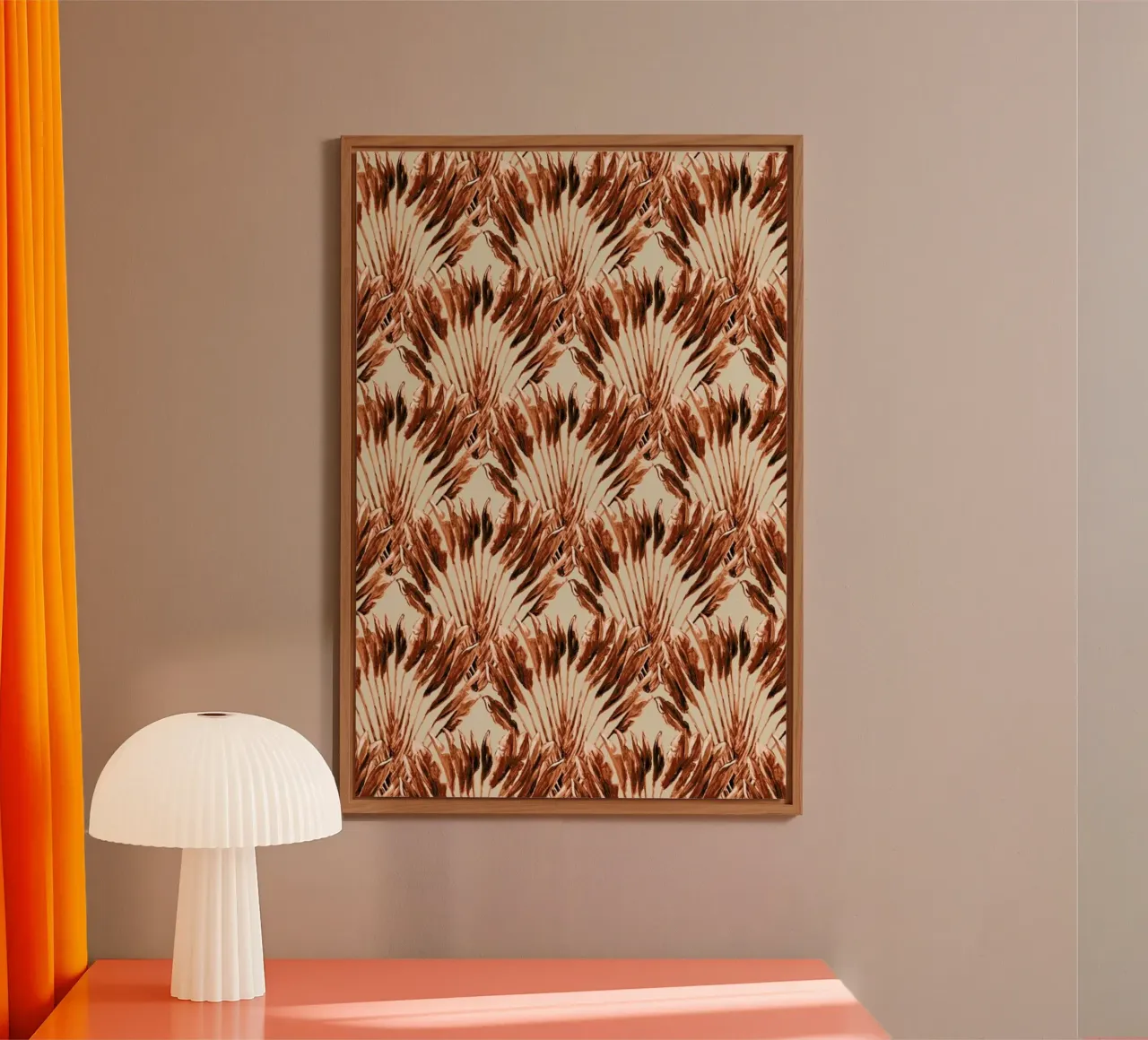 Madagascar Travellers Palm Terracotta Rood alluminio dibond da Femke Zwaan
