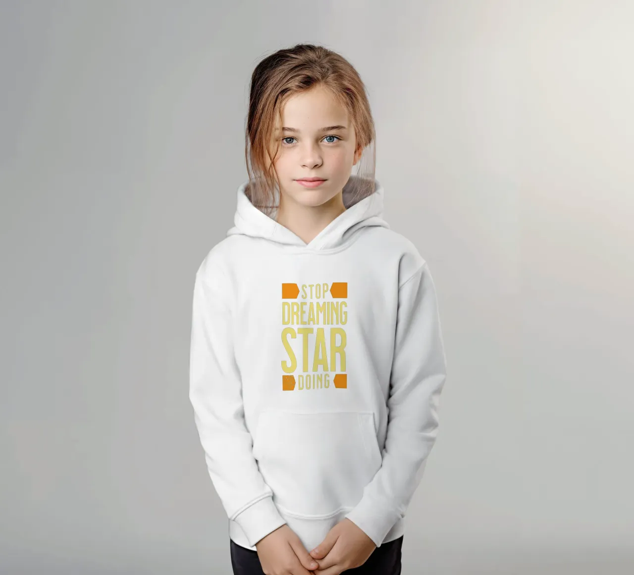 Smettere di sognare di fare le stelle felpa bambino con cappuccio da Gunawan Rb