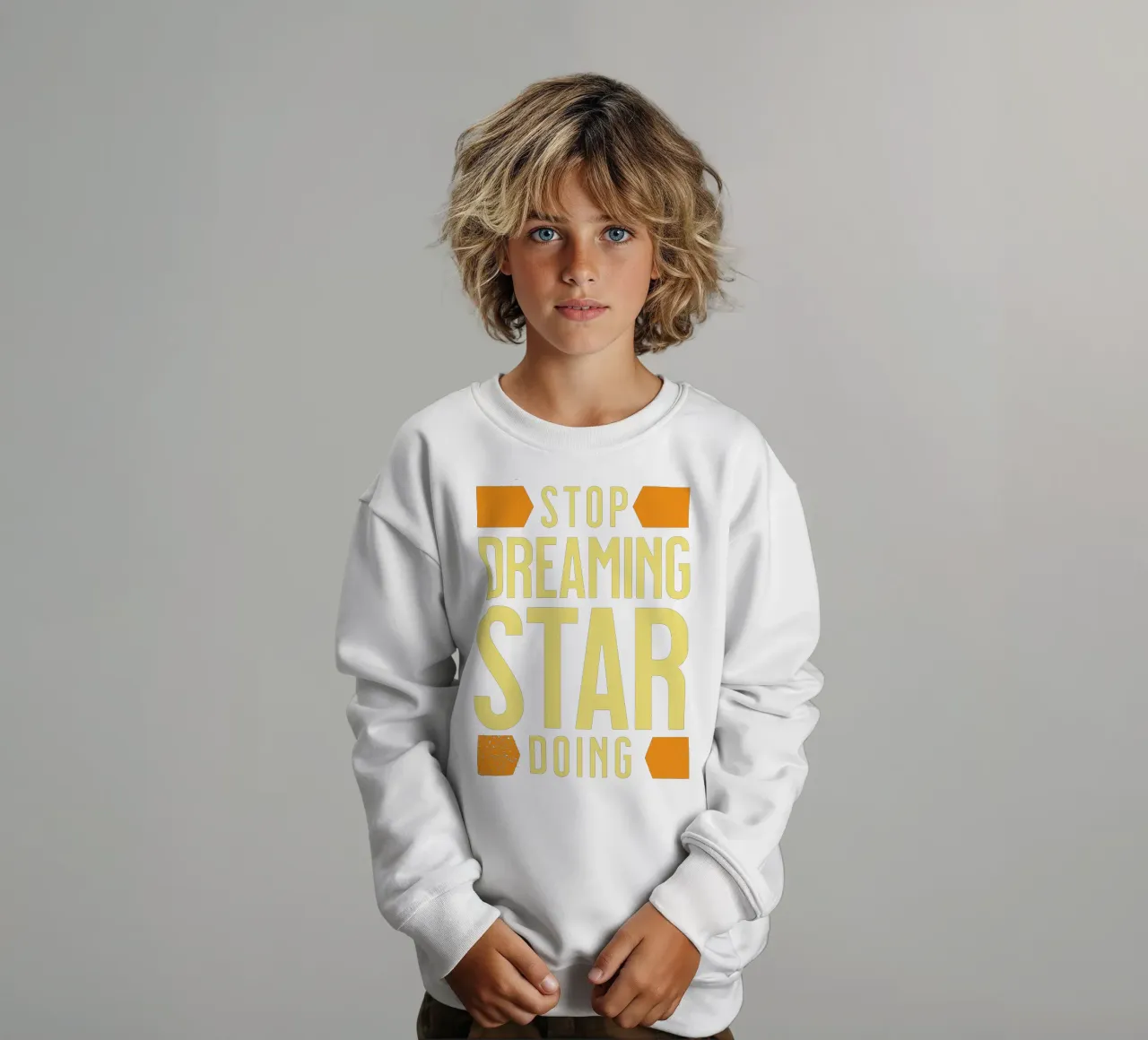 Smettere di sognare di fare le stelle felpa bambino da Gunawan Rb
