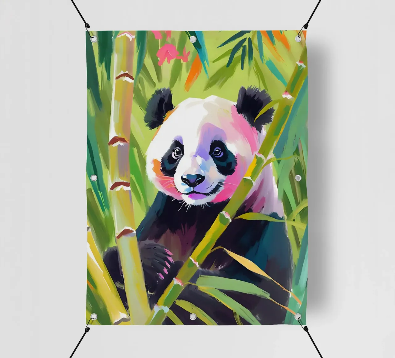 🌿🐼 Panda | Felicità della foresta di bambù telo in pvc da Trinkets NL Design Studio