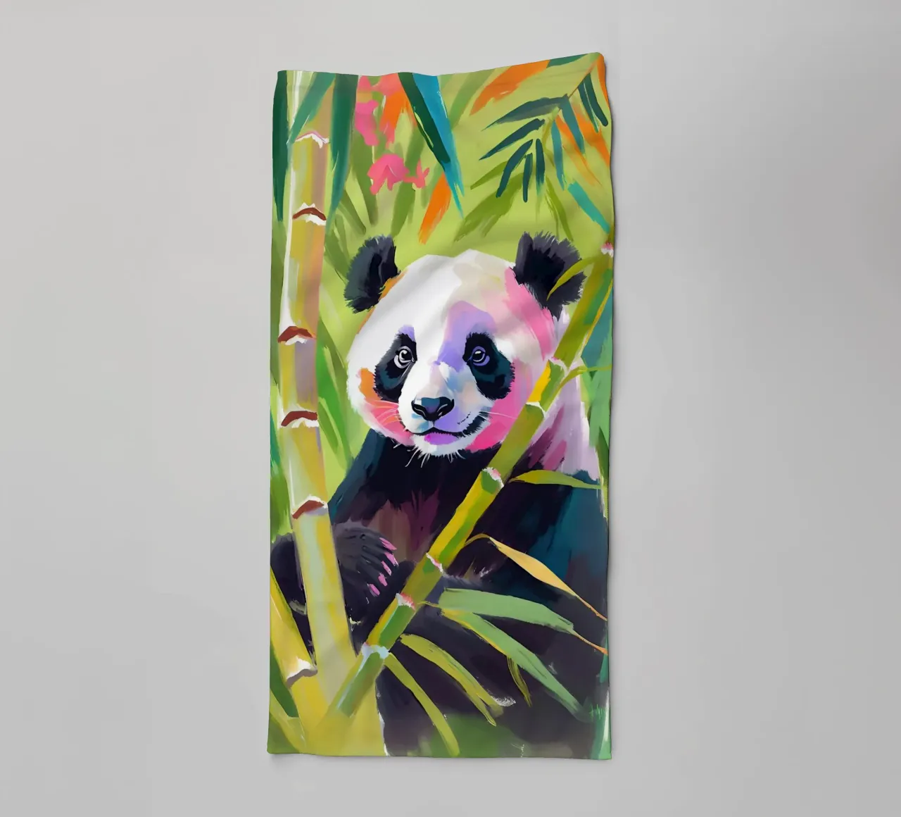 Panda | Felicità della foresta di bambù asciugamano da bagno da Trinkets NL Design Studio