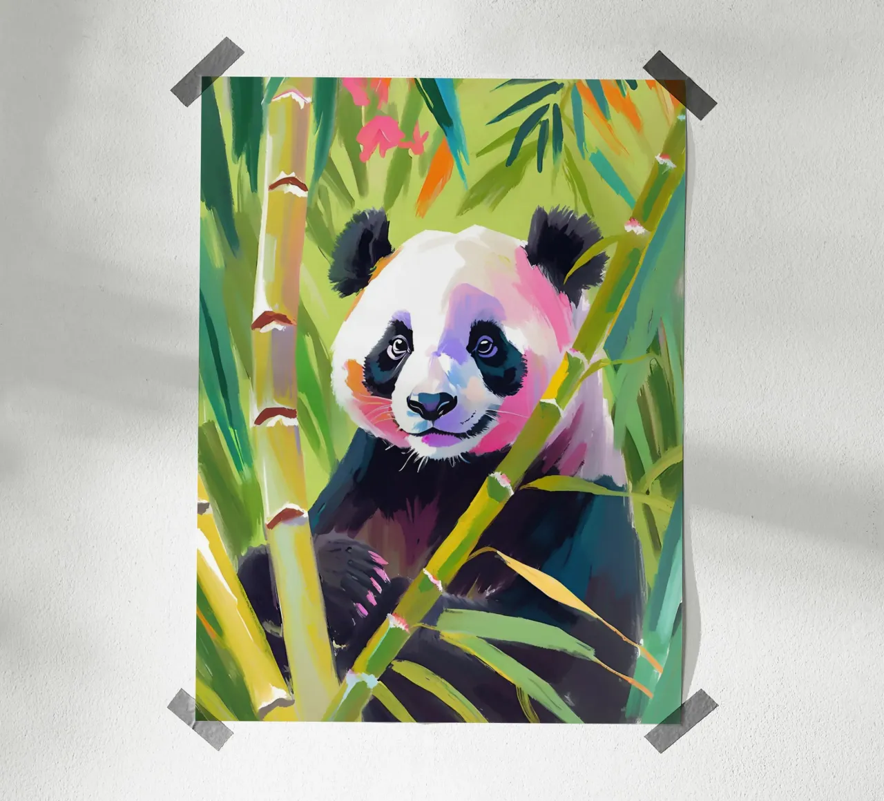 Panda | Felicità della foresta di bambù carta hahnemühle da Trinkets NL Design Studio