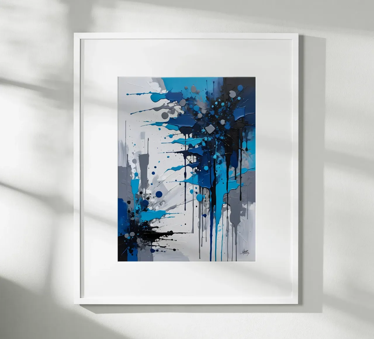 Abstrakt Weiß Grau und Schwarz carta hahnemühle da kosinsart.gallery