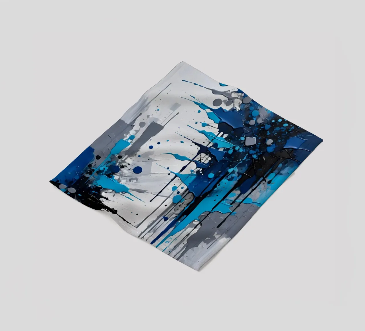 Abstrakt Weiß Grau und Schwarz fleece blanket by kosinsart.gallery
