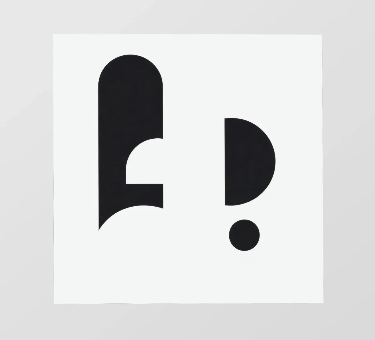 Design astratto con forme nere su sfondo bianco telo in pvc da DesignDoodle
