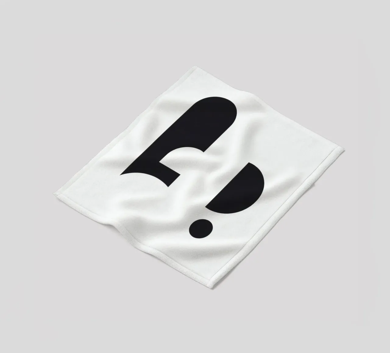 Abstract design featuring black shapes on a white background fleece blanket by DesignDoodle