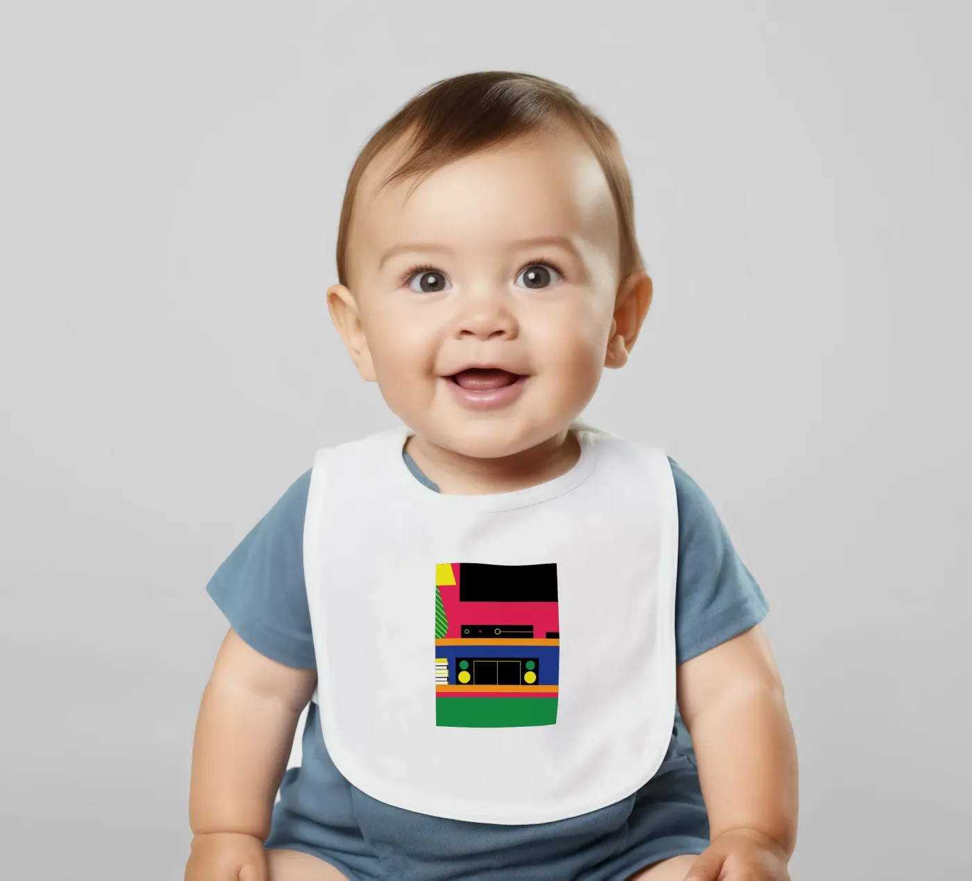 Audio System baby bib by LOOK DIFFERENT