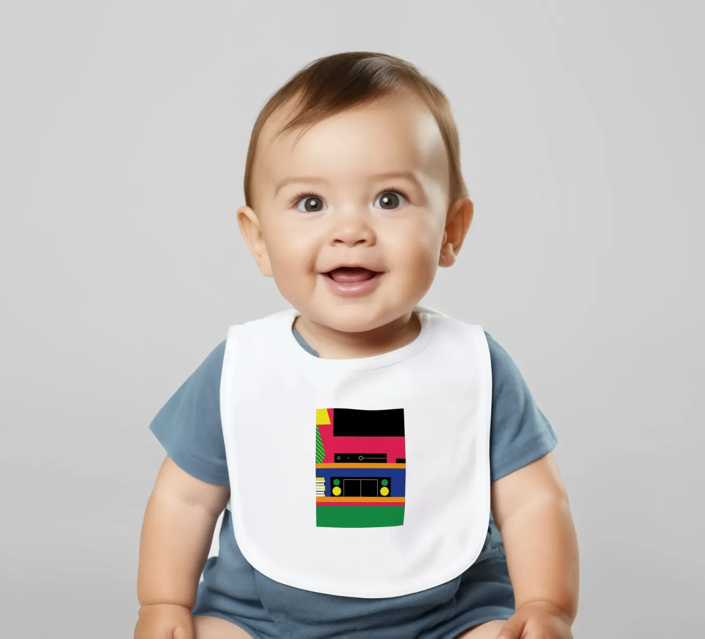 Audio System baby bib by LOOK DIFFERENT