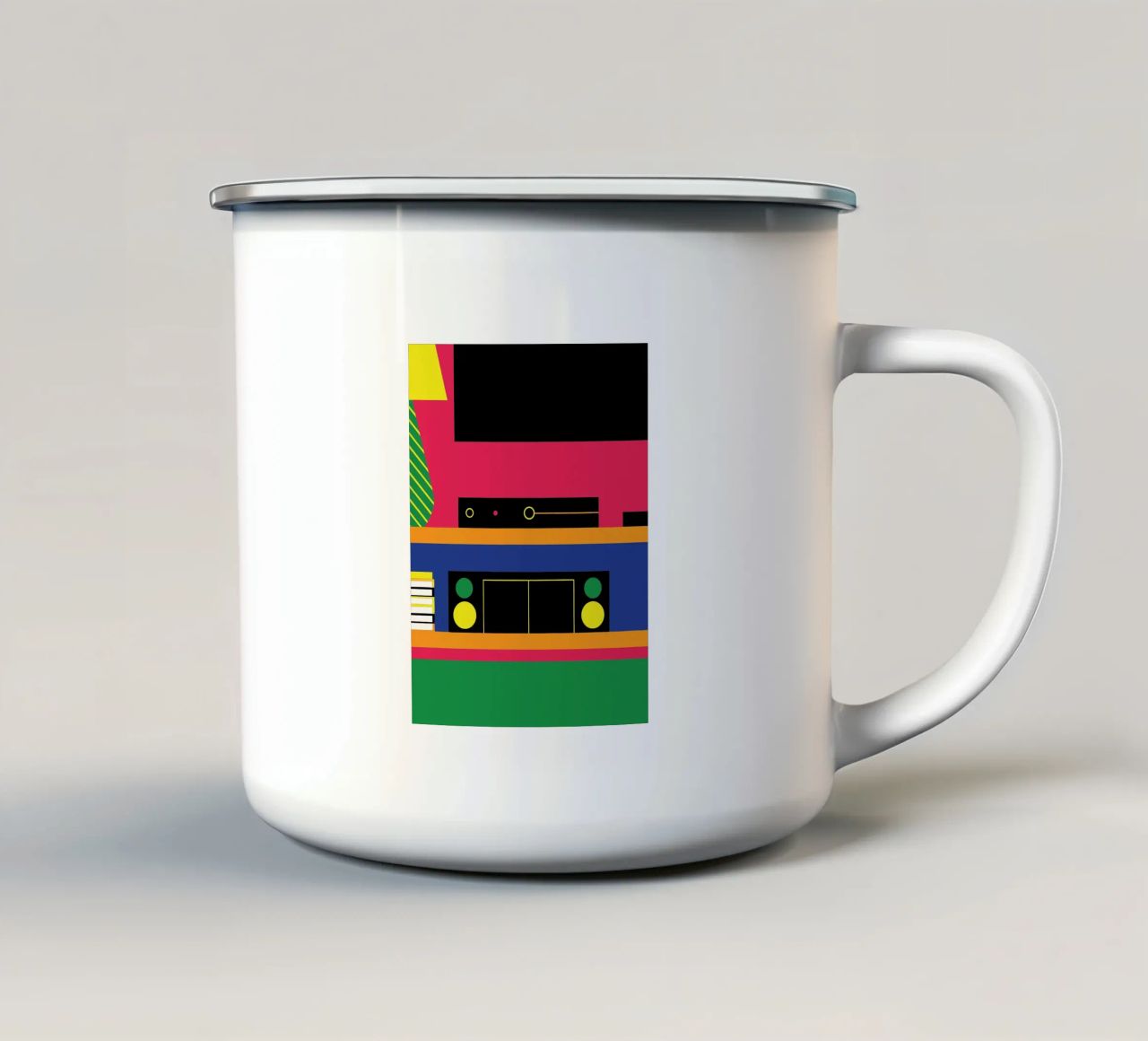 Sistema audio tazza in smalto da LOOK DIFFERENT