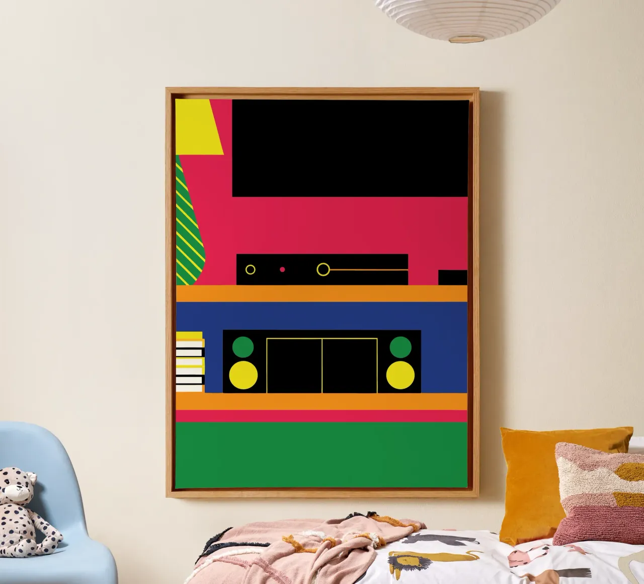 Audiosysteem canvas met Baklijst van LOOK DIFFERENT